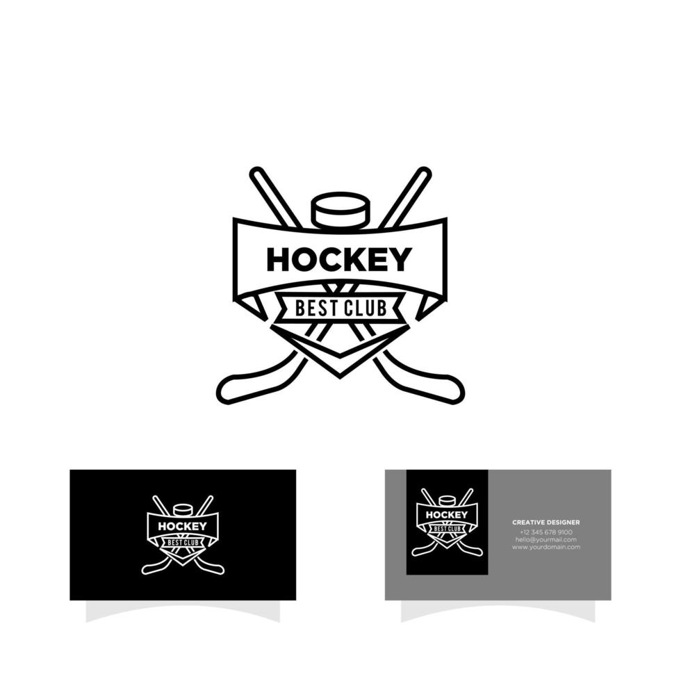 hockey ijs team logo pictogram ontwerp vector