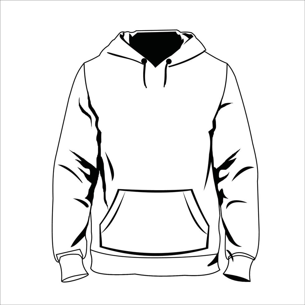 hoodie mode mockup vector