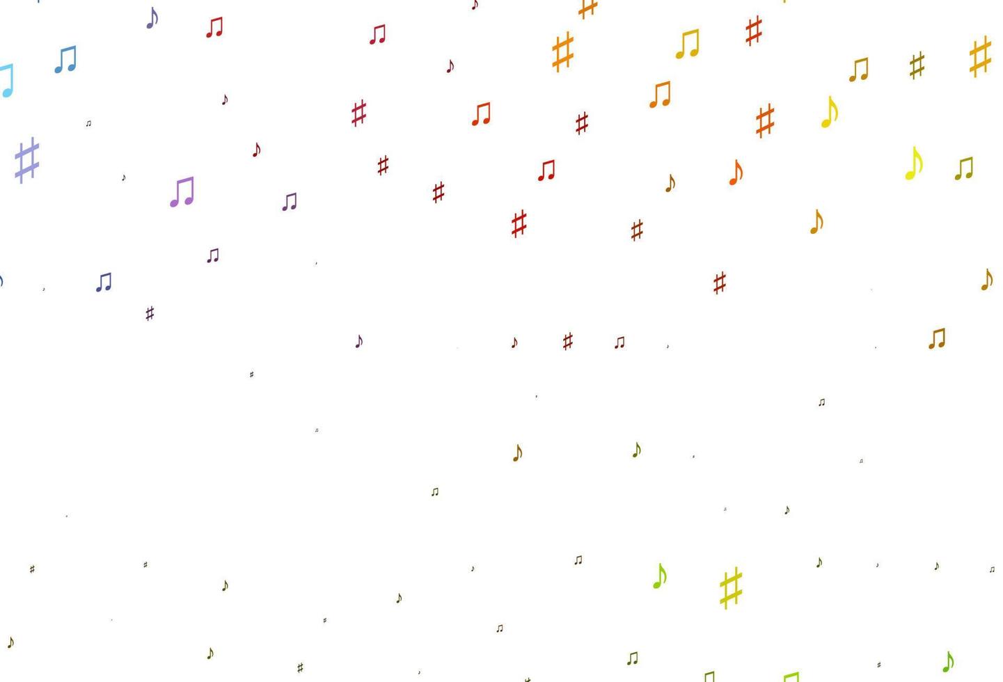 lichtgroene, rode vectorachtergrond met muzieknota's. vector