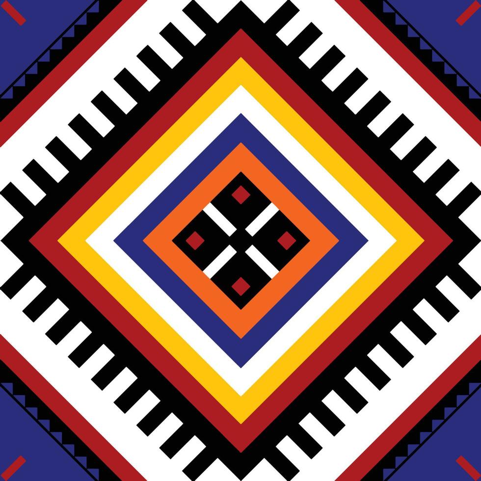 kleurrijke sjaal of omslagdoek geometrische etnische oosterse patroon traditioneel ontwerp voor achtergrond, tapijt, behang, kleding, inwikkeling, batik, stof, vector illustratie borduurstijl