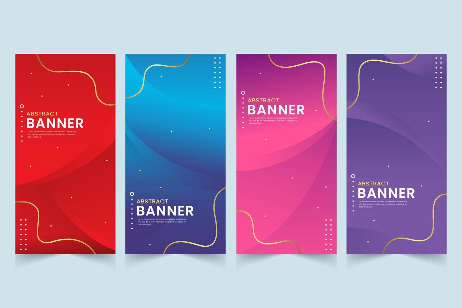 kleurrijke banner abstracte verkoop set vector