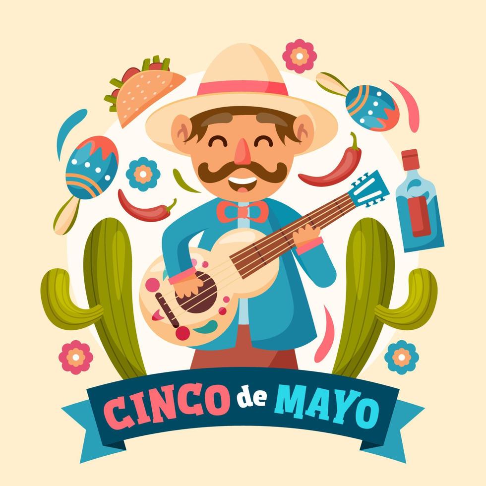 cinco de mayo concept vector