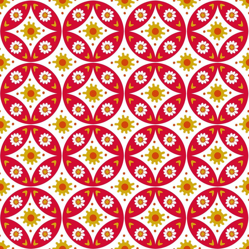 modern naadloos patroon geïnspireerd door Javaanse batik kawung vector