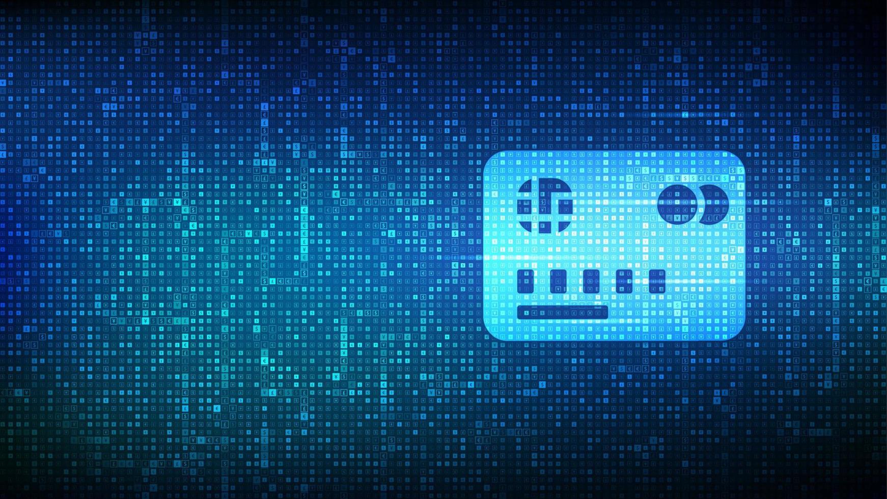 creditcardpictogram gemaakt met valutasymbolen. geld, betalingssymbool. bankieren, financiën, e-commerce banner. dollar, euro, yen en pond pictogrammen. achtergrond met valutatekens. vectorillustratie. vector