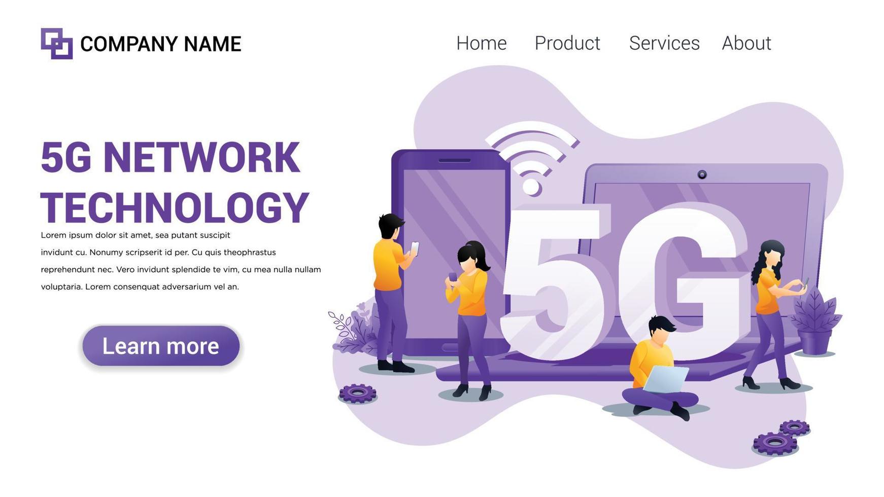 5g netwerktechnologie illustratie voor web, webinterface, website, web grafische sjabloon vector volledig bewerkbaar ontwerp