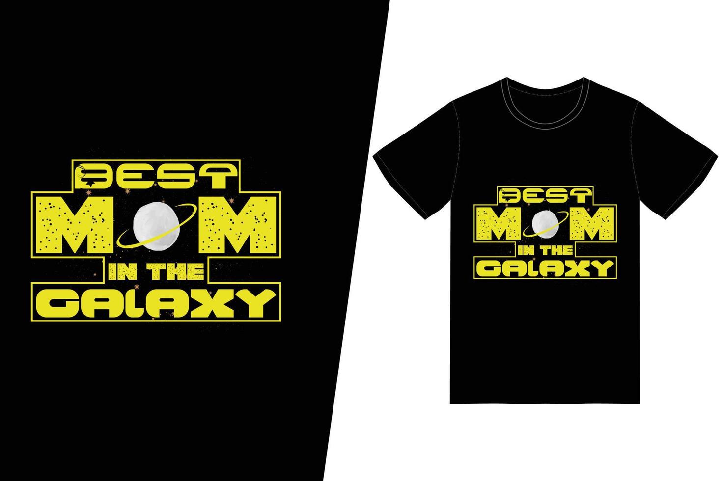 beste moeder in het t-shirtontwerp van de melkweg. gelukkige moederdag t-shirt ontwerp vector. voor t-shirt print en ander gebruik. vector