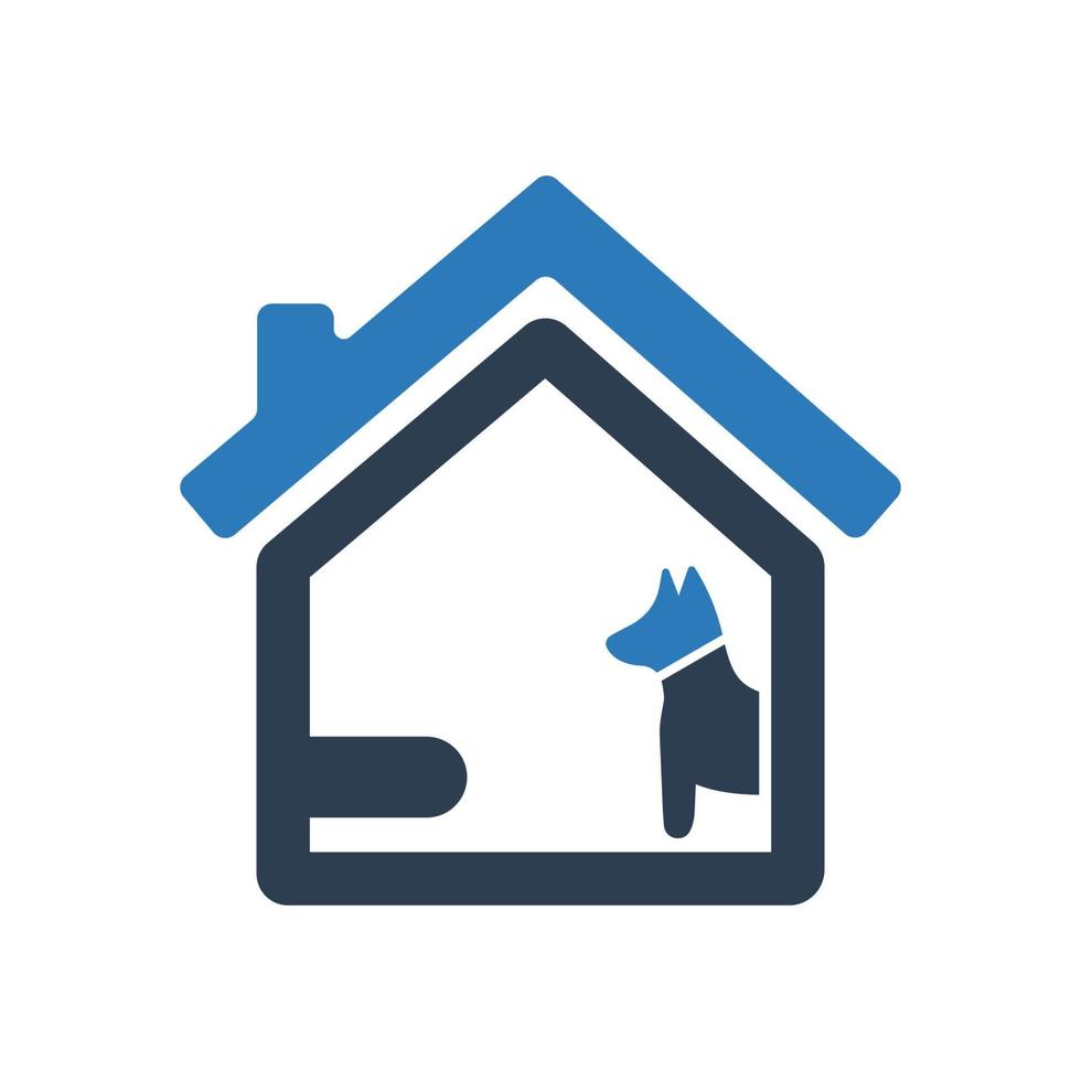 huishond beveiligingspictogram, huishond beveiligingssymbool voor uw website, logo, app, ui-ontwerp vector