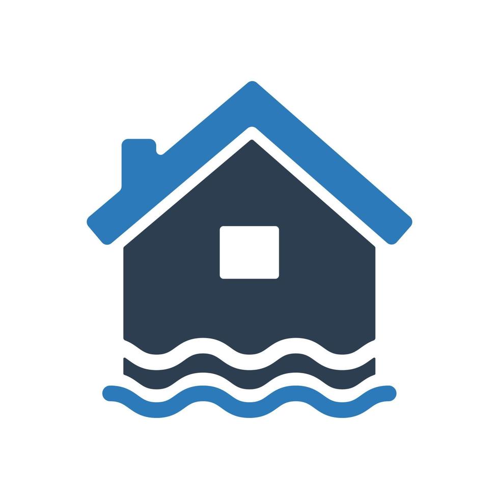 overstromingsverzekeringspictogram, overstromingssymbool voor uw website, logo, app, ui-ontwerp vector