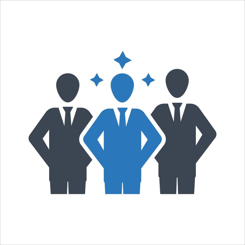 business expert team icoon, business executive team, leiderschap, creatief business team, support team vector