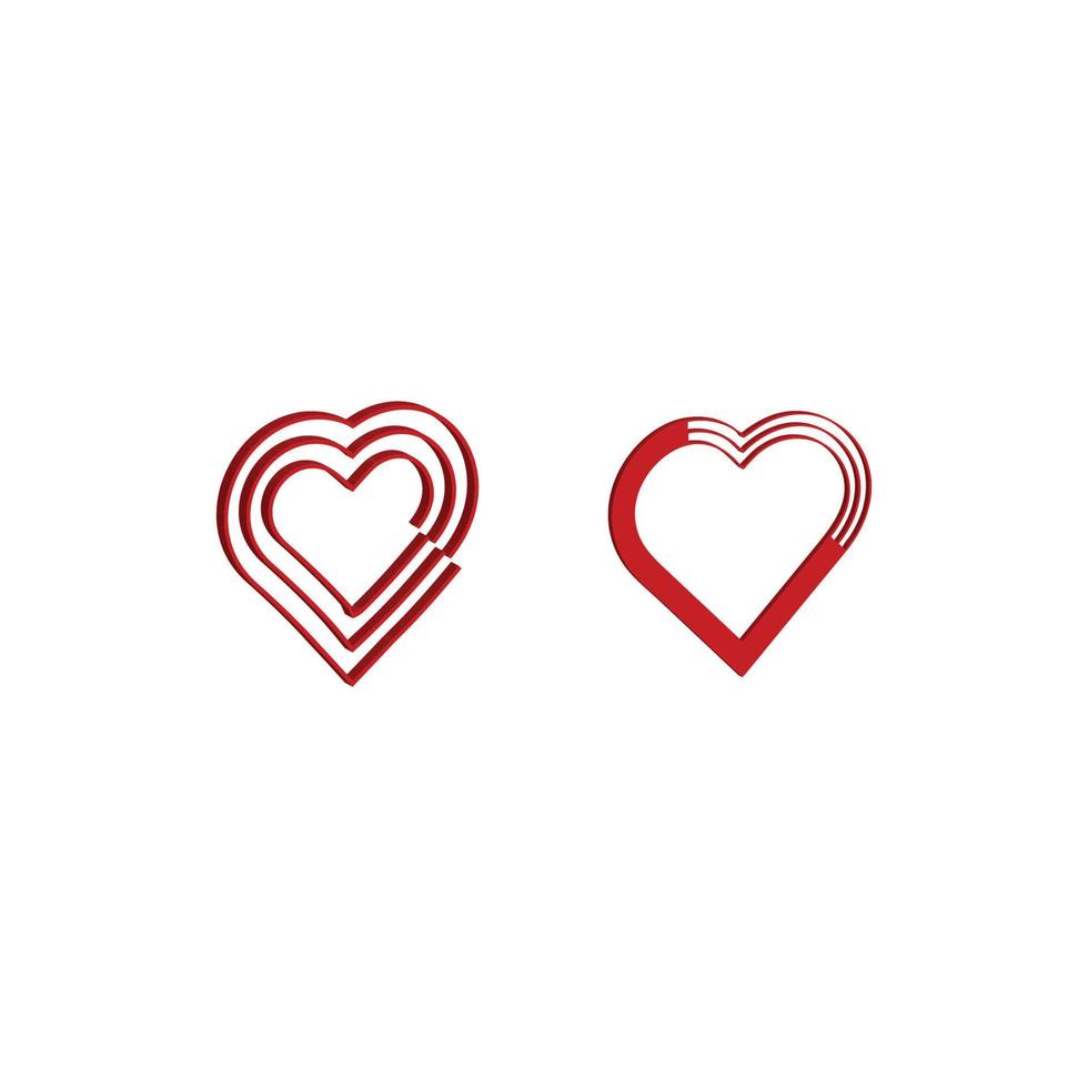 3d hartembleem. vector liefde icon.eps