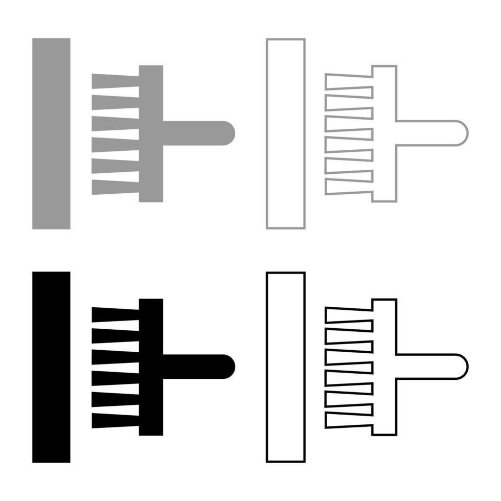 lijm aangebracht op de muur aanduiding op het behang symbool pictogram overzicht set zwart grijze kleur vector illustratie vlakke stijl afbeelding