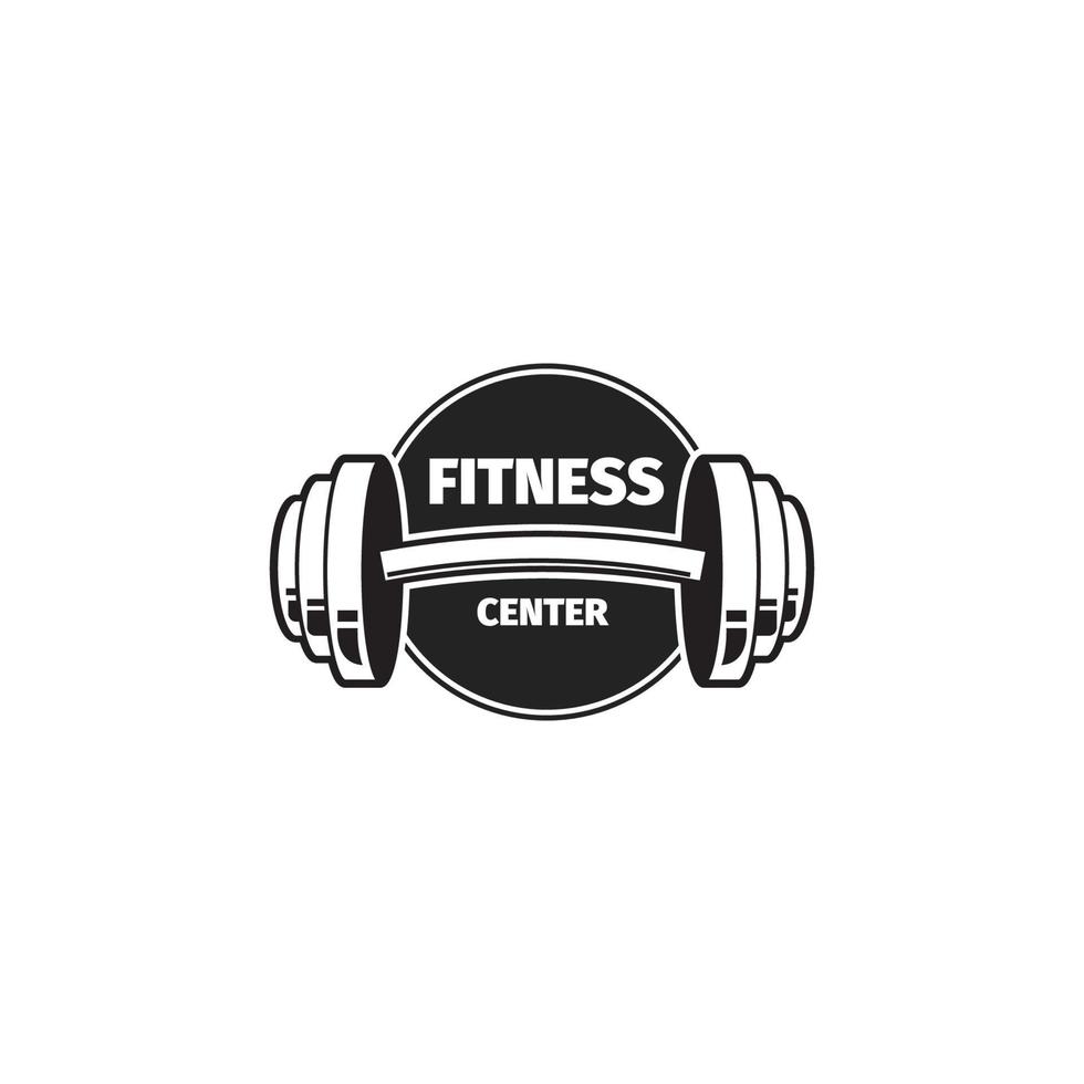 badge-logo van het fitnesscentrum vector