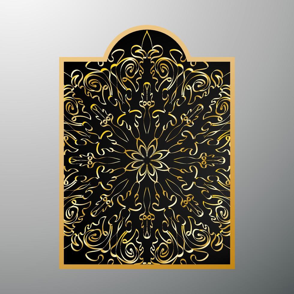 ramadan motief frame met mandala-elementen. vector