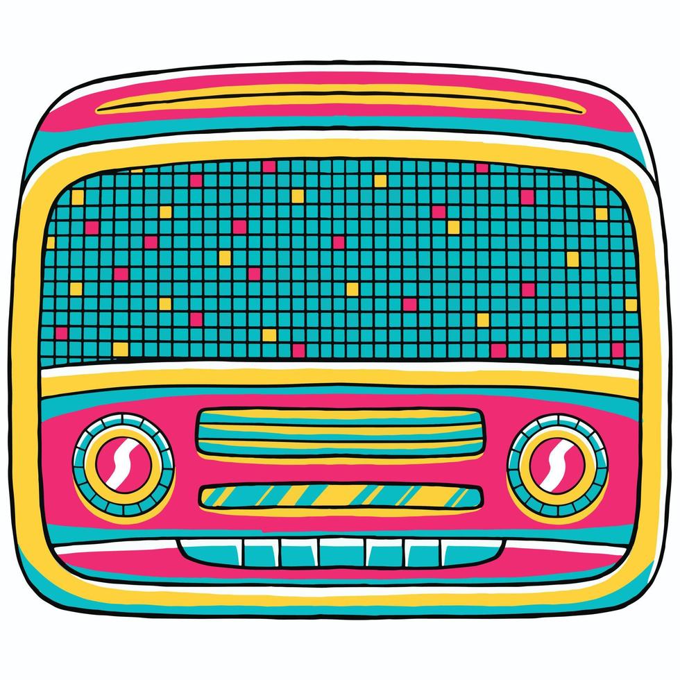 radio in platte ontwerpstijl vector