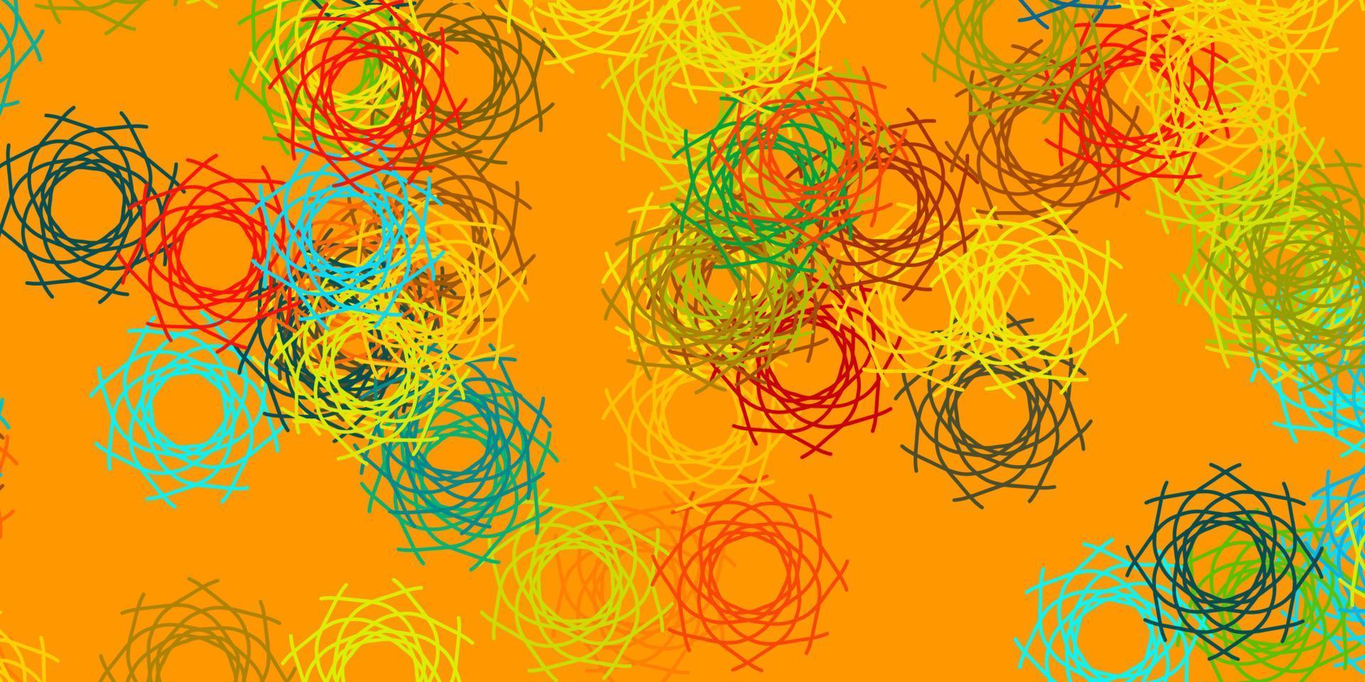 lichtblauwe, gele vectorachtergrond met willekeurige vormen. vector