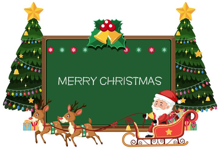 Merry christmas Blackboard-kaart vector