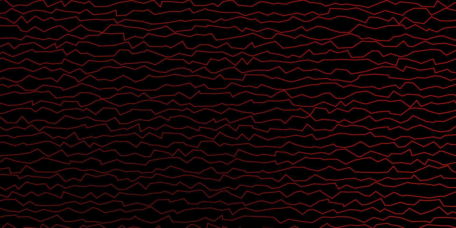 donkerrode vector achtergrond met gebogen lijnen.