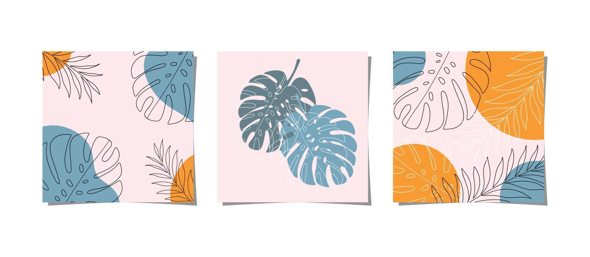 astract bloemenillustraton voor muurontwerp vector