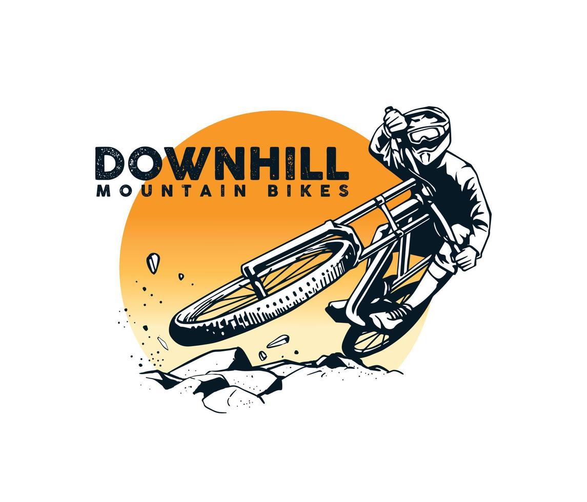 downhill mtb kunstwerk vector