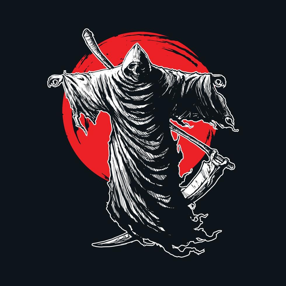 grim reaper kunstwerk vector