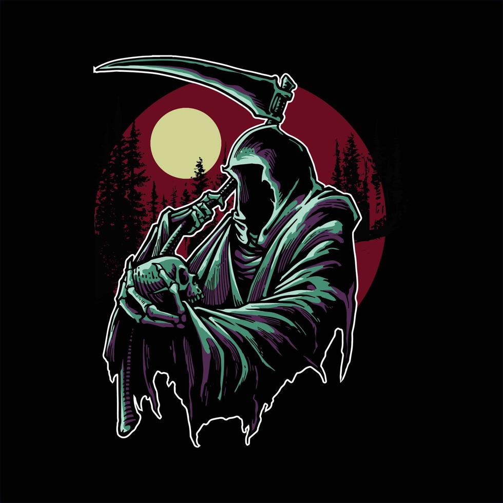 grim reaper kunstwerk vector