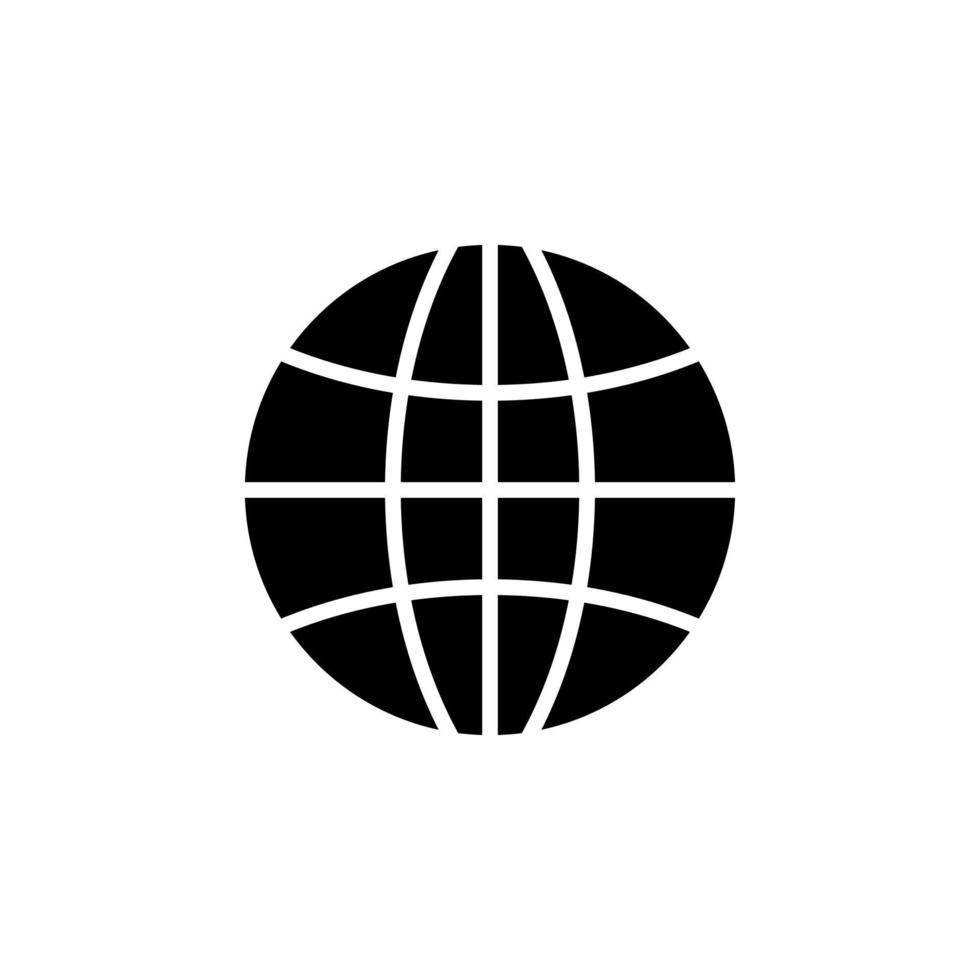 wereld, aarde, wereldwijde solide vector illustratie logo pictogrammalplaatje. geschikt voor vele doeleinden.