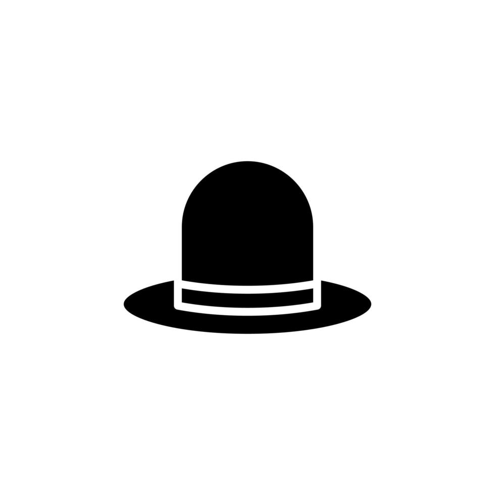 hoed, accessoire, mode solide vector illustratie logo pictogrammalplaatje. geschikt voor vele doeleinden.