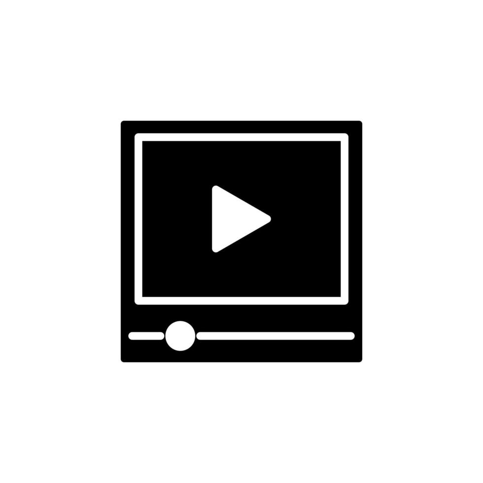 video, spelen, film, speler, film solide pictogram vector illustratie logo sjabloon. geschikt voor vele doeleinden.