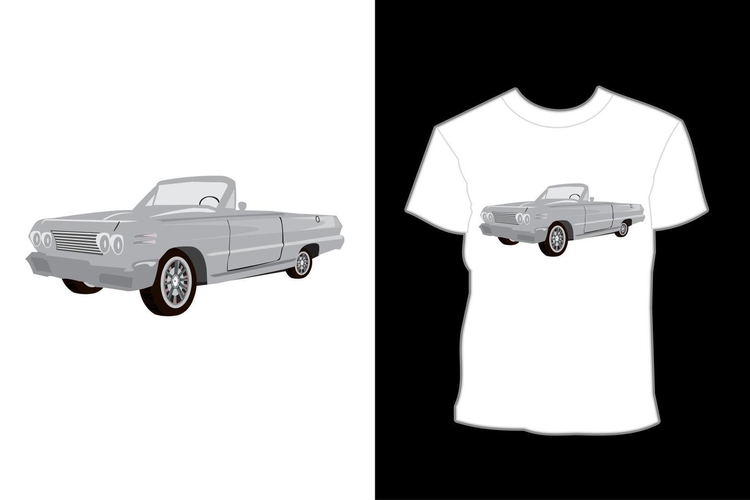 retro vintage auto illustratie t-shirt ontwerp vector