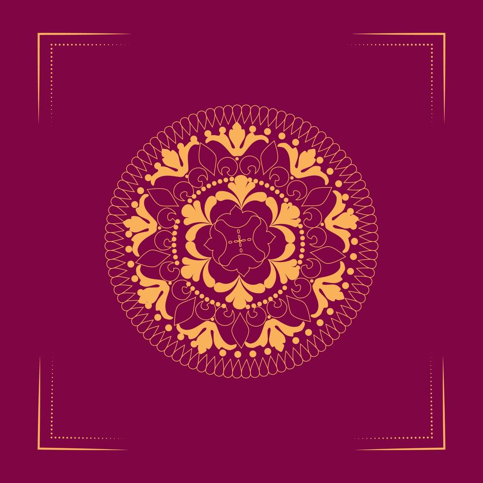 luxe pauwenveer koninklijke bloemmotief vector frame. mandala-etiket. oosters ontwerp voor uitnodigingsvector voor huwelijksfeest in illustratie