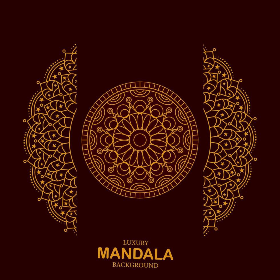 luxe mandala achtergrond met arabesk patroon. sieraad elegante uitnodiging bruiloft kaart, uitnodigen, achtergrond cover banner vector illustratie ontwerp.