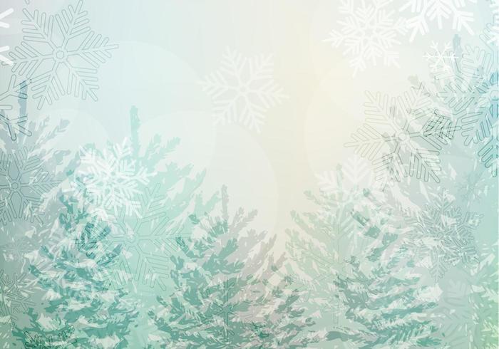 Besneeuwde winterlandschap Vector Wallpaper Pack