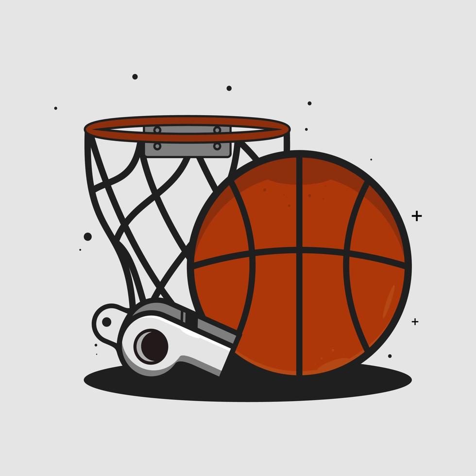 basketbal bal ring geïsoleerd vector