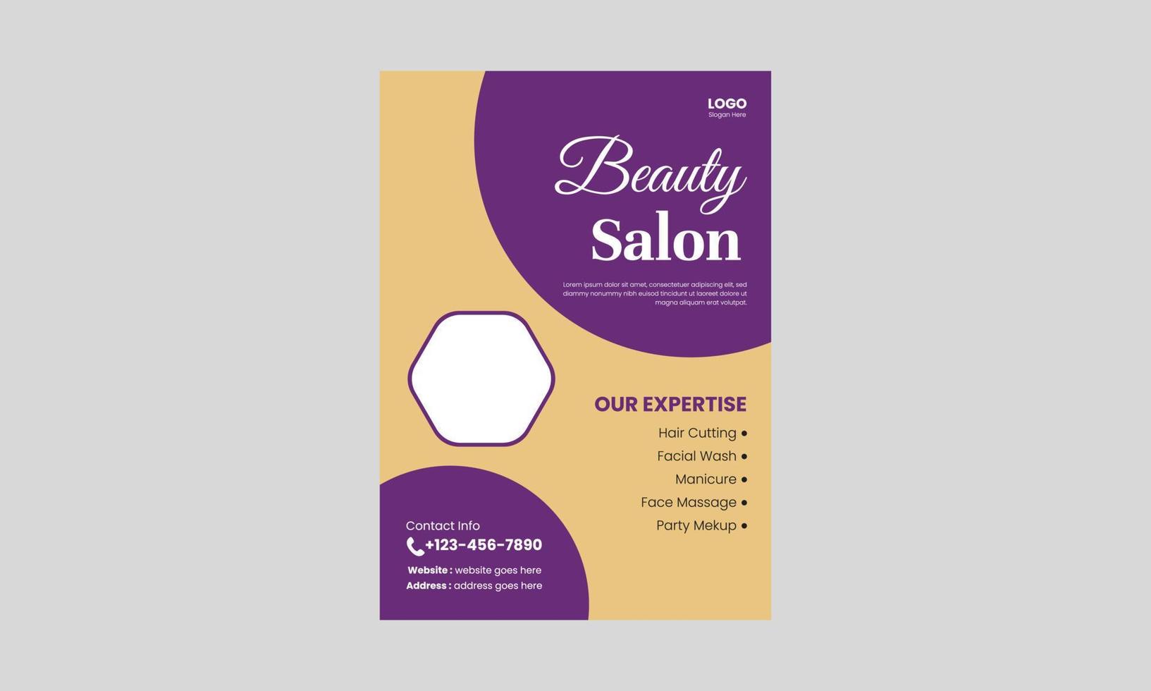 spa, schoonheid en massage flyer ontwerpsjabloon. beauty spa kapsalon print klaar flyer sjabloonontwerp. folder, a4-formaat, flyer, omslag, poster, brochureontwerp vector