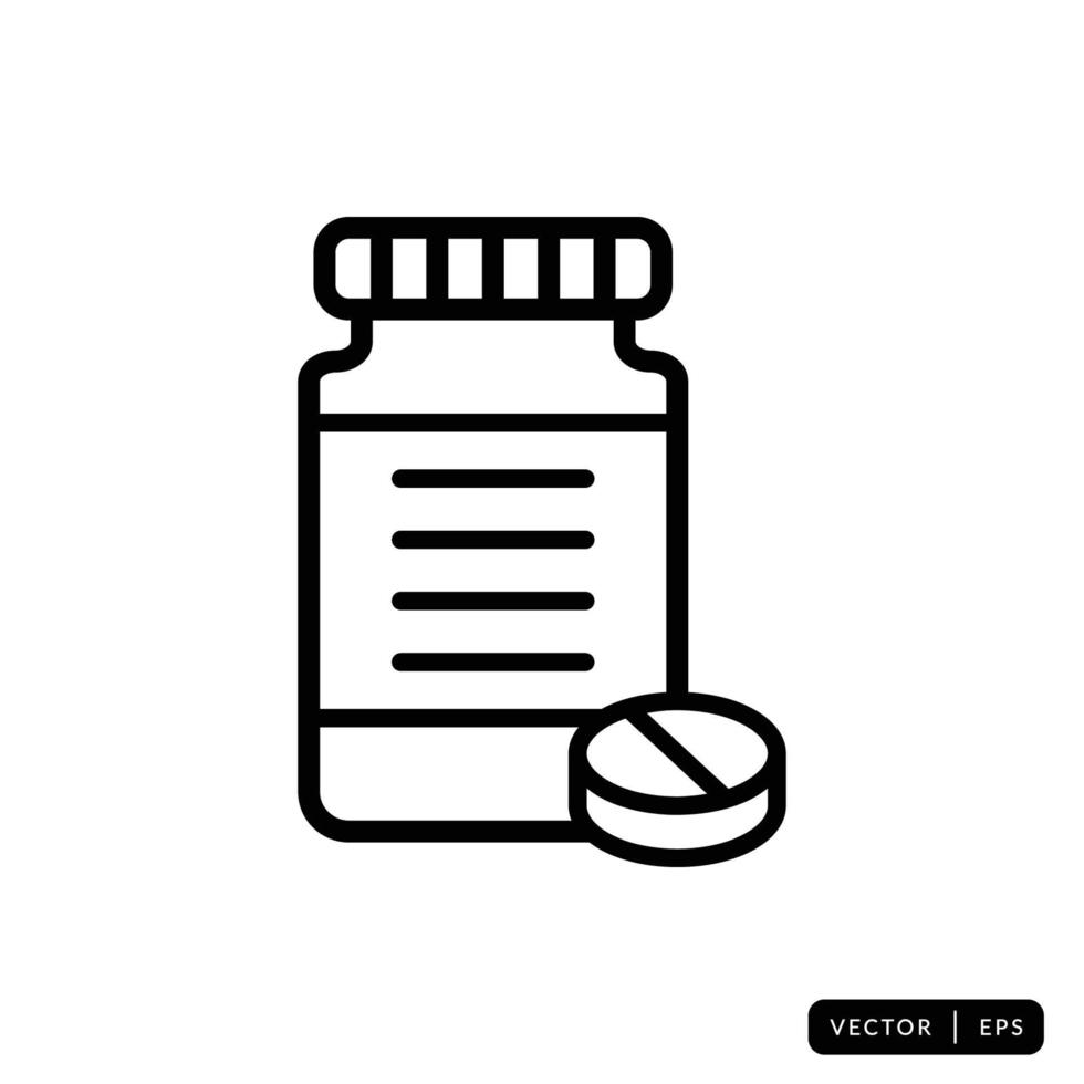 medische fles pictogram vector - teken of symbool