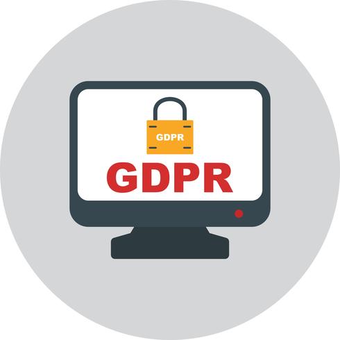 Vector GDPR-beveiligingsslot Schermpictogram