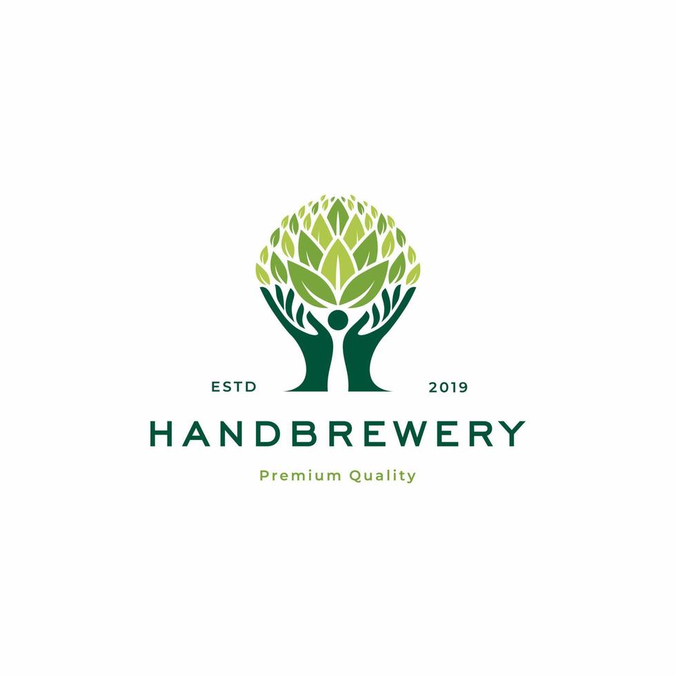 handbrouwerij logo vector hipster retro vintage ontwerp illustratie