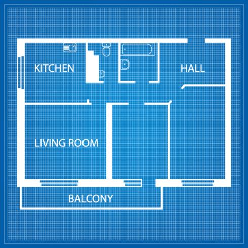 Indeling van het appartement vector