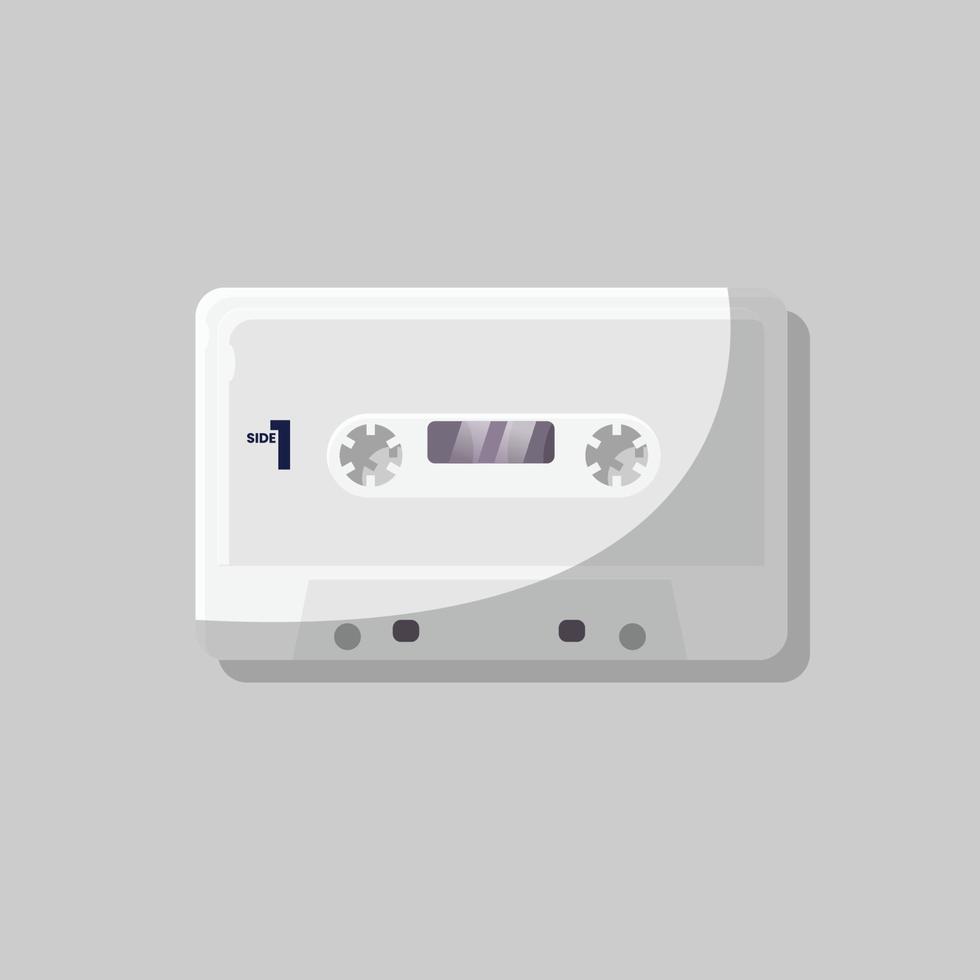 cassette vlakke afbeelding. schoon pictogram ontwerpelement op geïsoleerde witte achtergrond vector