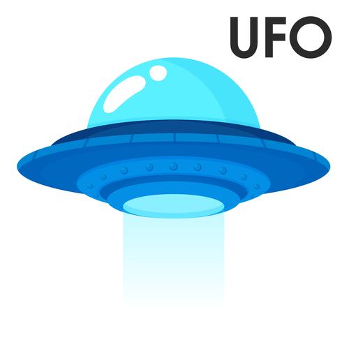 Leuke cartoon ruimtevaartuigen uit de ruimte of buitenaardse ufo vector