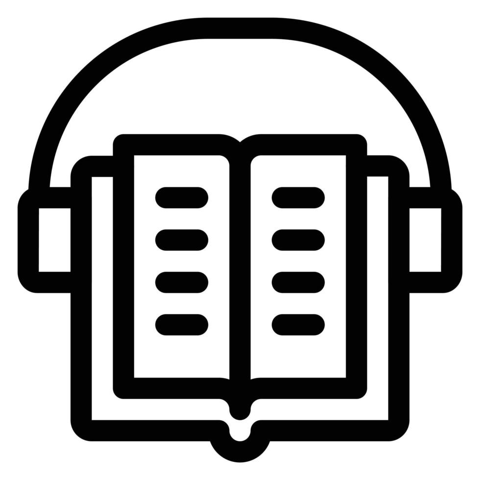 eenvoudig audioboek vectorpictogram, bewerkbaar, 48 pixel vector