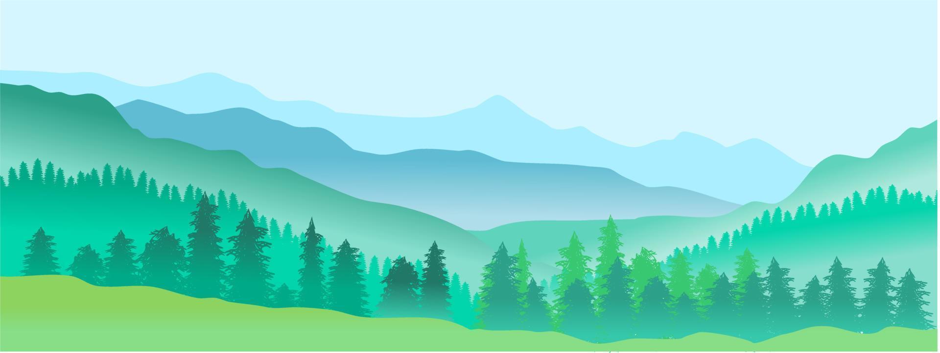 vector bergrug landschap background