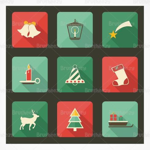 Kerstpictogram vectorpakket vector