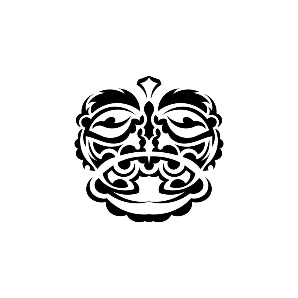 stammen masker. monochrome etnische patronen. zwarte tatoeage in Samoaanse stijl. geïsoleerd. vector. vector