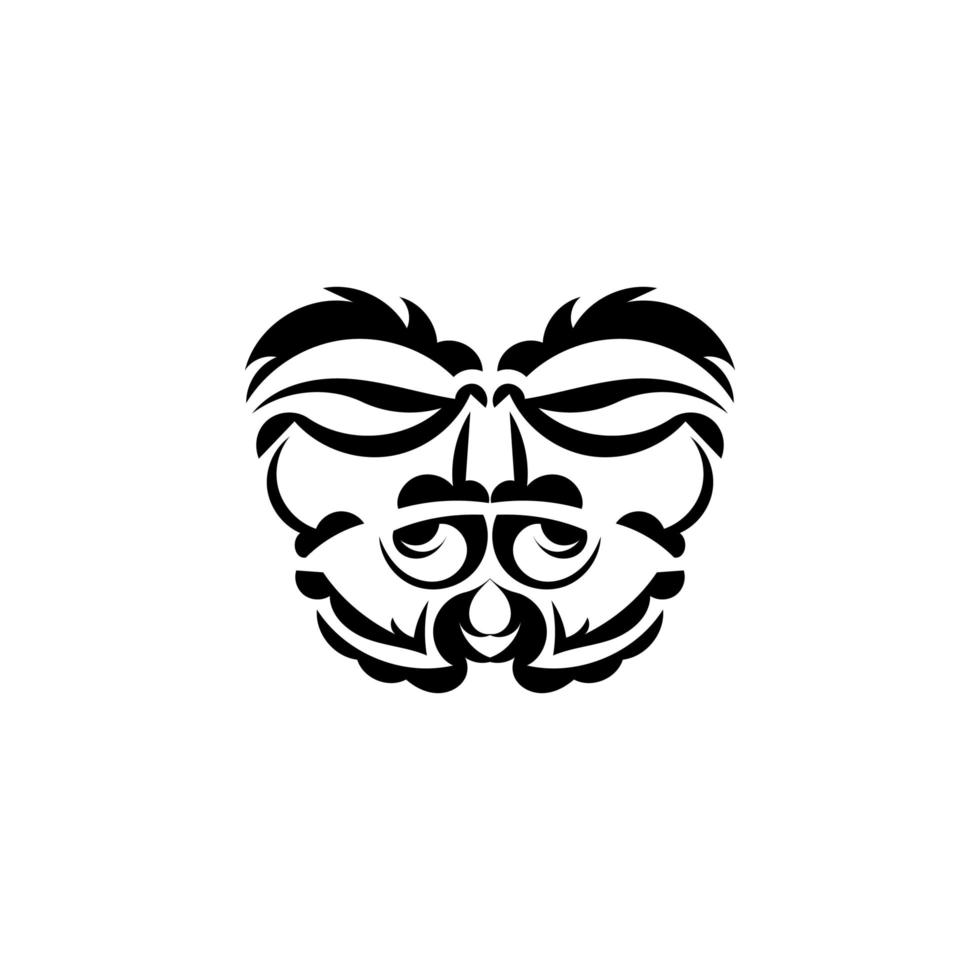 stammen masker. monochrome etnische patronen. zwarte tribale tatoeage. geïsoleerd. hand getekende vectorillustratie. vector