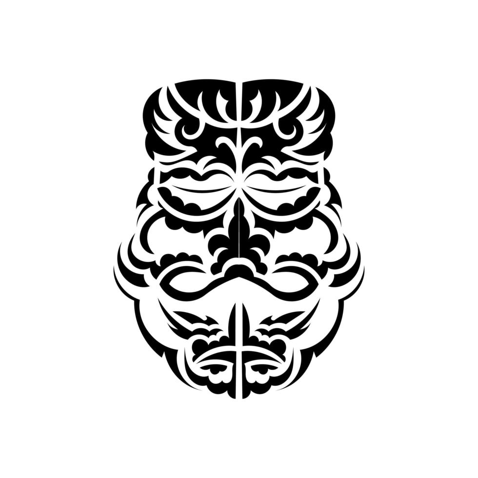 maori masker. traditioneel decorpatroon uit Polynesië en Hawaï. geïsoleerd op een witte achtergrond. tatoeage schets. vector. vector