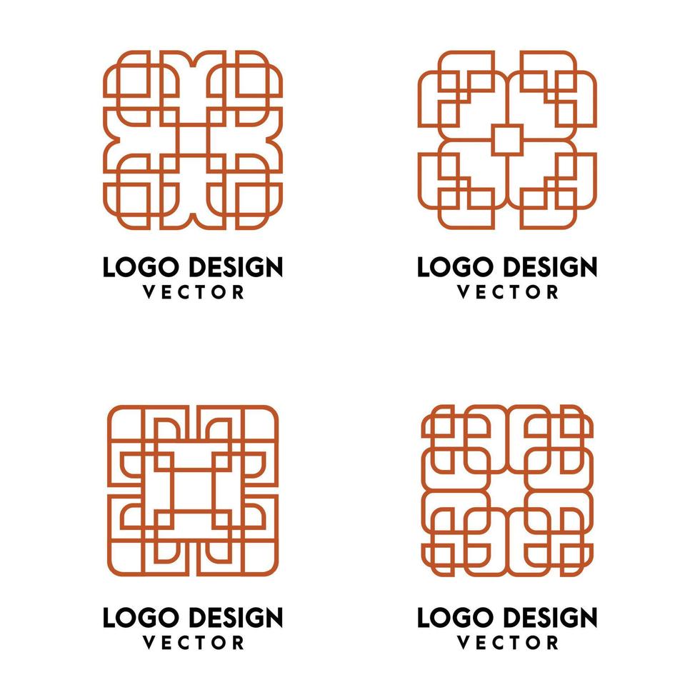 sjabloon voor abstract lineair logo vector