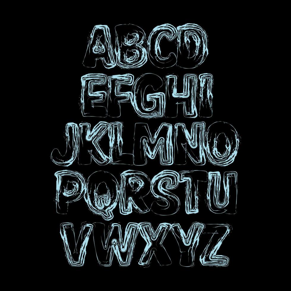 abstracte borstel grafische lettertype vector