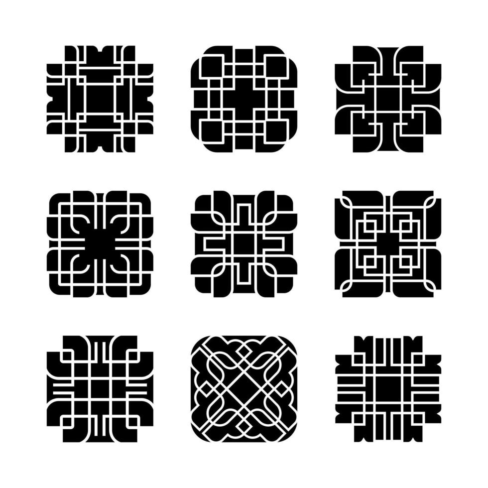 artistieke vorm ornament vector set