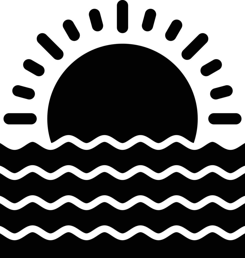 zonsondergang pictogramstijl vector